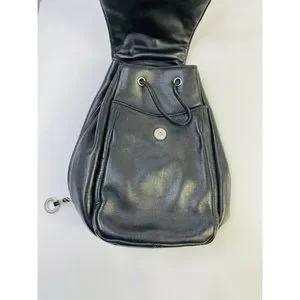 Vintage 90s Pebbled Leather Backpack Purse Single Sling Strap Black Vintage | Bags | Vintage 9s Pebbled Leather Backpack Purse  main image 2